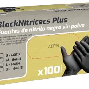 BlackNitricecs Plus - Guantes de nitrilo negro