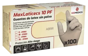 MaxLaticecs 10 PF - Guantes de latex sin polvo