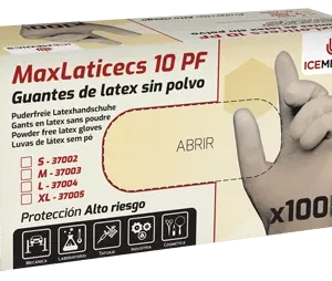 MaxLaticecs 10 PF - Guantes de latex sin polvo
