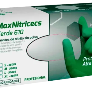 MaxNitricecs Verde - Guantes de Nitrilo super reforzado