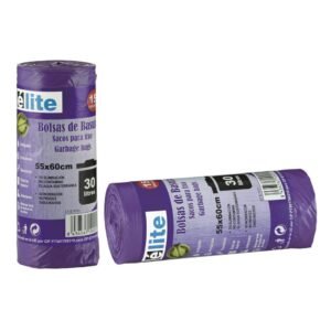 BOLSA 30L AUTOCIERRE LILA 55*60 ELITE 15U 50R